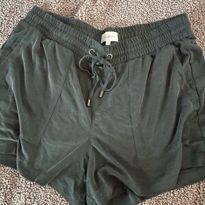 Lou & Grey Dark Green Casual Shorts